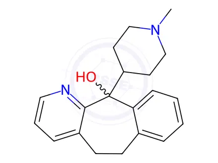 Chemical structure of 6-11-dihydro-11-(1-methylpiperidin-4-yl)-5H-benzo[5,6]cyclohepta[1,2-b]pyridin-11-ol