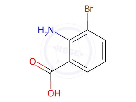 Chemical structure of 2-Amino-3-bromobenzoic Acid