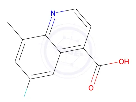 Chemical structure of 6-Fluoro-8-methylquinoline-4-carboxylic acid