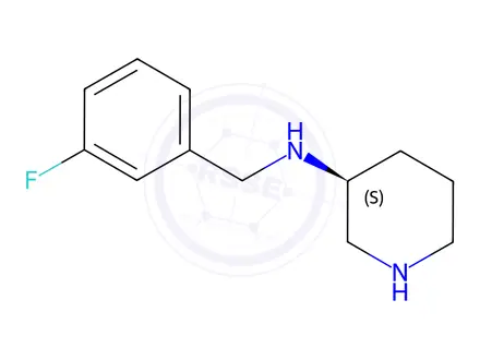 Chemical structure of (S)-N-(3-fluorobenzyl)piperidin-3-aminedihydrochloride