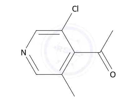Chemical structure of 1-(3-Chloro-5-methylpyridin-4-yl)ethan-1-one