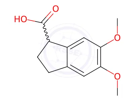 Chemical structure of 5,6-Dimethoxy-2,3-dihydro-1H-indene-1-carboxylic acid