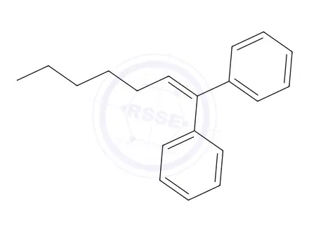 Chemical structure of 1,1-Diphenyl-1-heptene