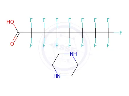 Chemical structure of Pentadecafluorooctanoic acid-piperazine (1:1)