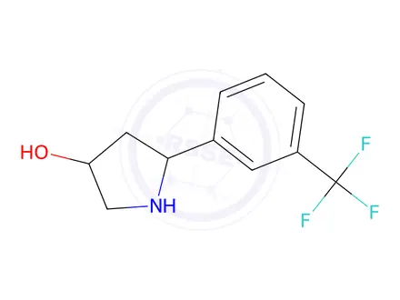Chemical structure of 5-(3-(Trifluoromethyl)phenyl)pyrrolidin-3-ol
