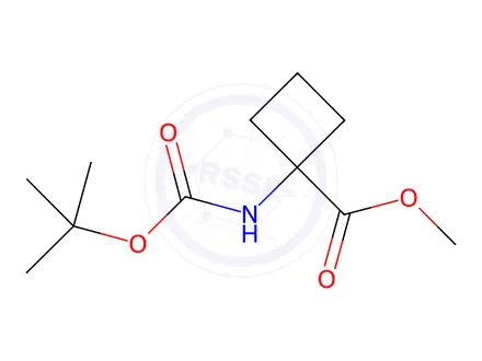 Chemical structure of Methyl 1-((tert-butoxycarbonyl)amino)cyclobutanecarboxylate