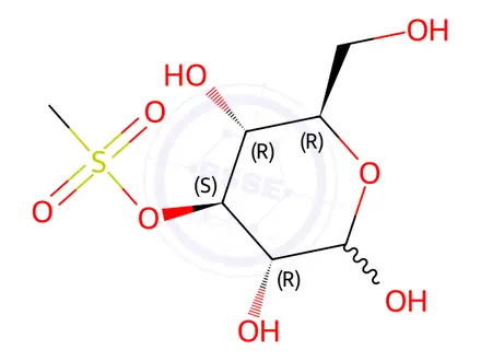 Chemical structure of 3-O-Methylsulfonyl-D-glucopyranose