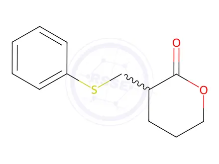 Chemical structure of 3-(phenylsulfanylmethyl)oxan-2-one