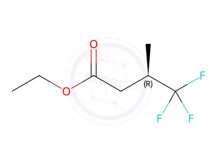 Chemical structure of (R)-Ethyl 4,4,4-trifluoro-3-methylbutanoate