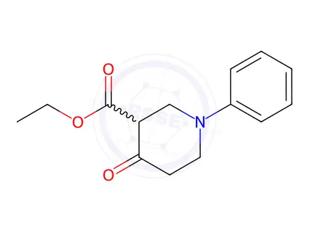 Chemical structure of Ethyl 4-oxo-1-phenylpiperidine-3-carboxylate