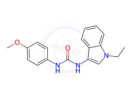 Chemical structure of 1-(1-Ethyl-1H-indol-3-yl)-3-(4-methoxyphenyl)urea