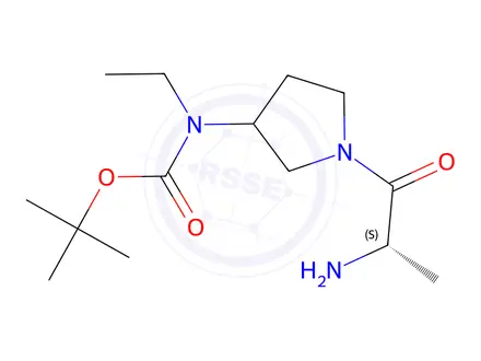 Chemical structure of tert-Butyl (1-((S)-2-aminopropanoyl)pyrrolidin-3-yl)(ethyl)carbamate