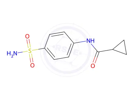 Chemical structure of n-(4-sulfamoylphenyl)cyclopropanecarboxamide
