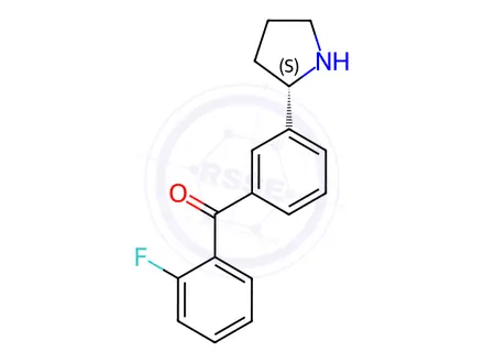 Chemical structure of 3-((2S)Pyrrolidin-2-yl)phenyl 2-fluorophenyl ketone
