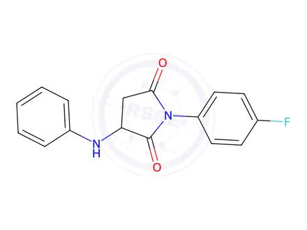 Chemical structure of 1-(4-Fluorophenyl)-3-(phenylamino)pyrrolidine-2,5-dione