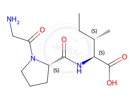 Chemical structure of (2S,3S)-2-((S)-1-(2-Aminoacetyl)pyrrolidine-2-carboxamido)-3-methylpentanoic acid