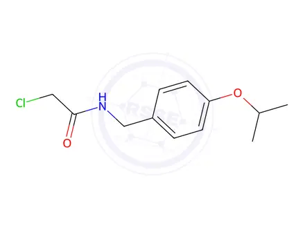 Chemical structure of 2-Chloro-N-{[4-(propan-2-yloxy)phenyl]methyl}acetamide