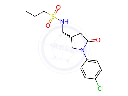 Chemical structure of N-((1-(4-Chlorophenyl)-5-oxopyrrolidin-3-yl)methyl)propane-1-sulfonamide