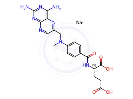 Chemical structure of Methotrexate (sodium)