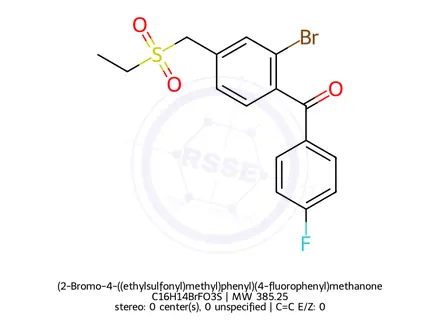 Chemical structure of (2-Bromo-4-((ethylsulfonyl)methyl)phenyl)(4-fluorophenyl)methanone