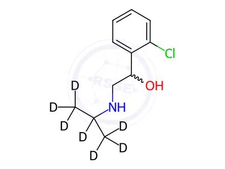 Chemical structure of Clorprenaline-[D7]