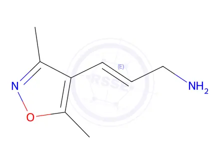 Chemical structure of 3-(3,5-Dimethylisoxazol-4-yl)prop-2-en-1-amine