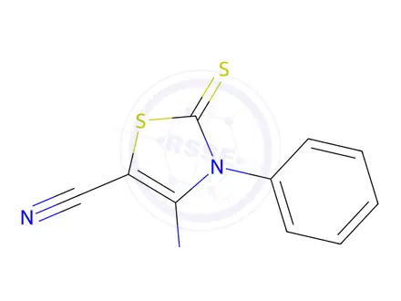 Chemical structure of 4-Amino-3-phenyl-2-thioxo-2,3-dihydrothiazole-5-carbonitrile