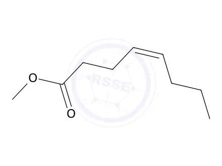 Chemical structure of 4-Octenoic acid, methyl ester, (4Z)-