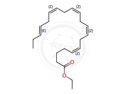 Chemical structure of Ethyl (5Z,8Z,11Z,14Z,17E)-icosa-5,8,11,14,17-pentaenoate