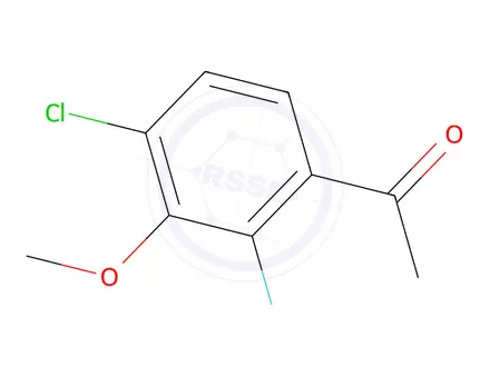 Chemical structure of 4-Chloro-2-fluoro-3-Methoxyacetophenone, 97%