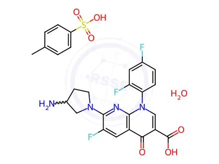 Chemical structure of Tosufloxacin p-Toluenesulfonate monohydrate