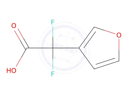 Chemical structure of 2,2-Difluoro-2-(furan-3-yl)acetic acid