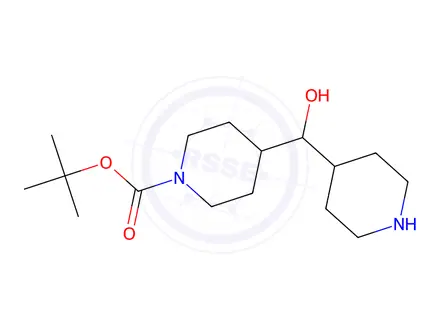 Chemical structure of Tert-butyl 4-(hydroxy(piperidin-4-yl)methyl)piperidine-1-carboxylate