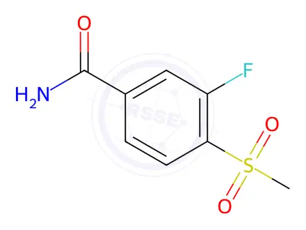 Chemical structure of 3-Fluoro-4-methanesulfonylbenzamide