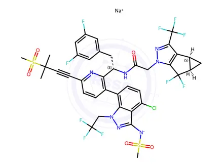 Chemical structure of Lenacapavir Sodium