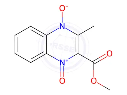 Chemical structure of 2-(METHOXYCARBONYL)-3-METHYLQUINOXALINEDIIUM-1,4-DIOLATE