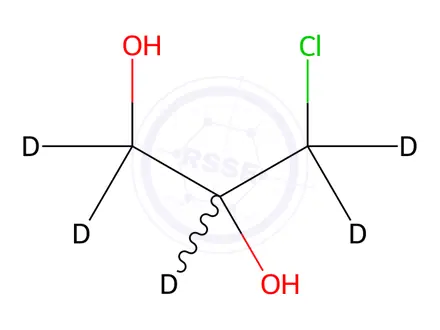 Chemical structure of 3-Chloro-1,2-propanediol-[D5]