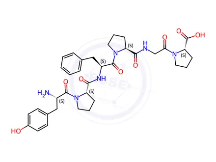 Chemical structure of β-Casomorphin (1-6), bovine
