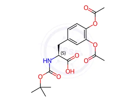 Chemical structure of O-Acetyl-3-(acetyloxy)-N-Boc-L-tyrosine