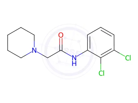 Chemical structure of N-(2,3-dichlorophenyl)-2-(piperidin-1-yl)acetamide