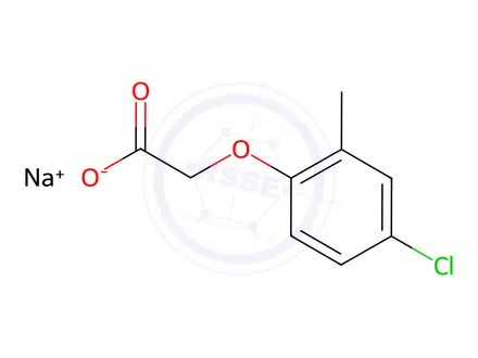 Chemical structure of MCPA-sodium salt monohydrate