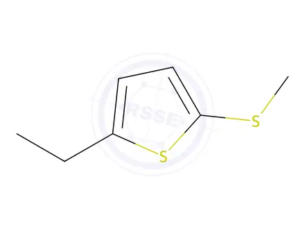 Chemical structure of Thiophene, 2-ethyl-5-(methylthio)-