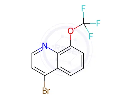 Chemical structure of 4-Bromo-8-(trifluoromethoxy)quinoline