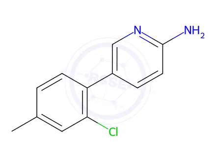 Chemical structure of 5-(2-Chloro-4-methylphenyl)pyridin-2-amine