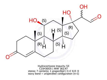 Chemical structure of Hydrocortisone Impurity 164