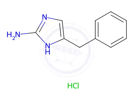 Chemical structure of 5-benzyl-1h-imidazol-2-amine hydrochloride