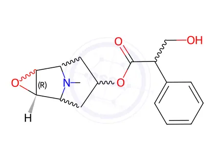 Chemical structure of (±)-Scopolamine