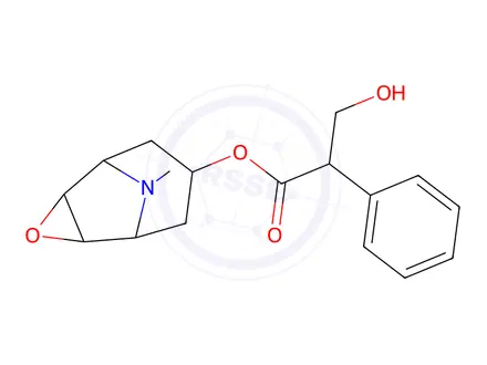 Chemical structure of Benzeneacetic acid, α-(hydroxymethyl)-(3-endo)-8-methyl-8-azabicyclo[3.2.1]oct-3-yl ester, mixt. contg