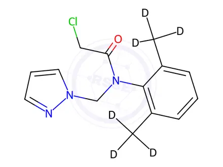 Chemical structure of Metazachlor-d6