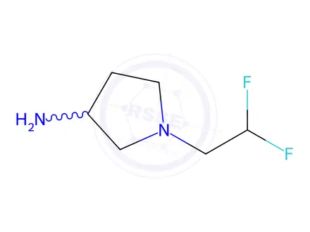 Chemical structure of 1-(2,2-Difluoroethyl)pyrrolidin-3-amine